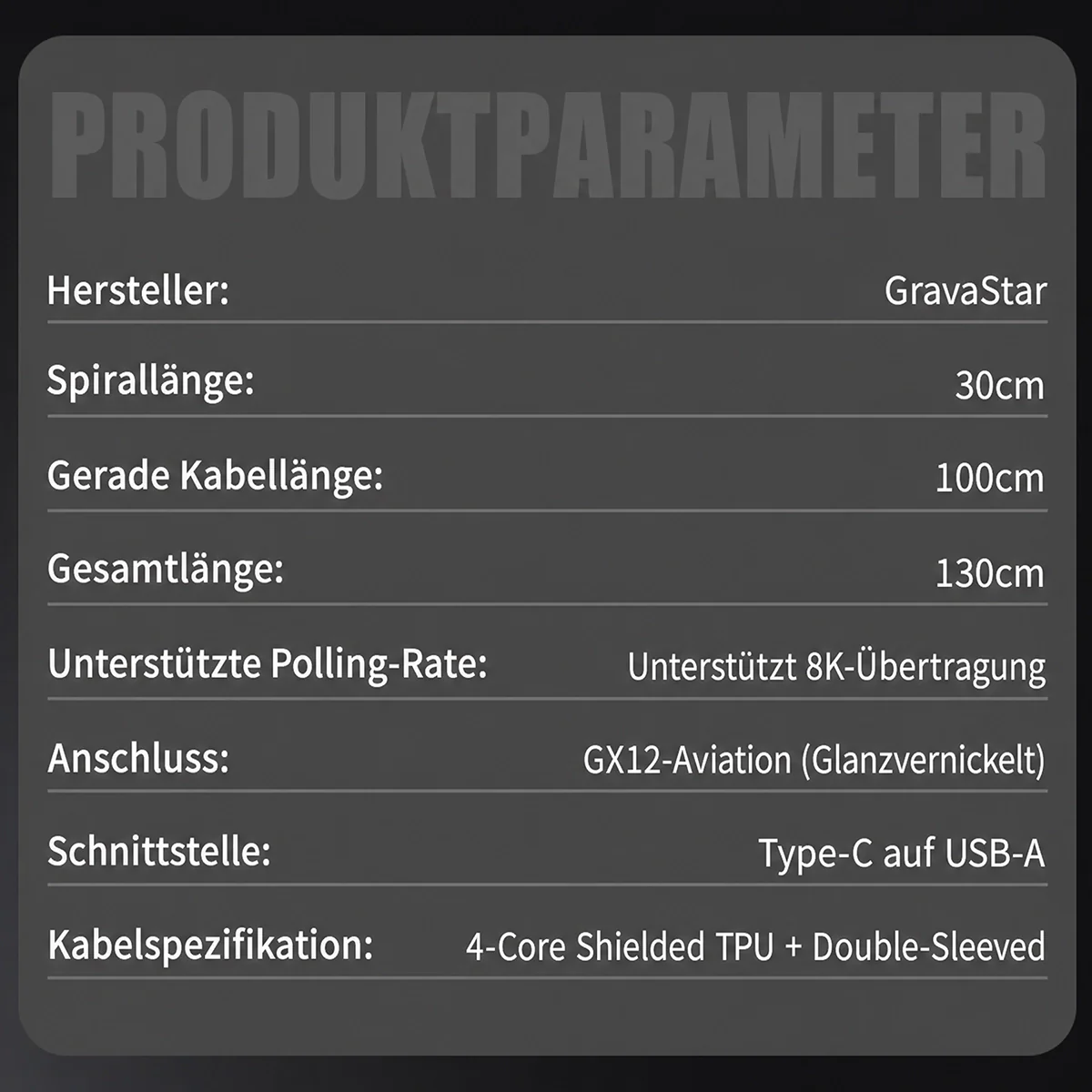 GravaStar Coiled Cable mit Premium Ummantelung und Aviator Plug - Image 4
