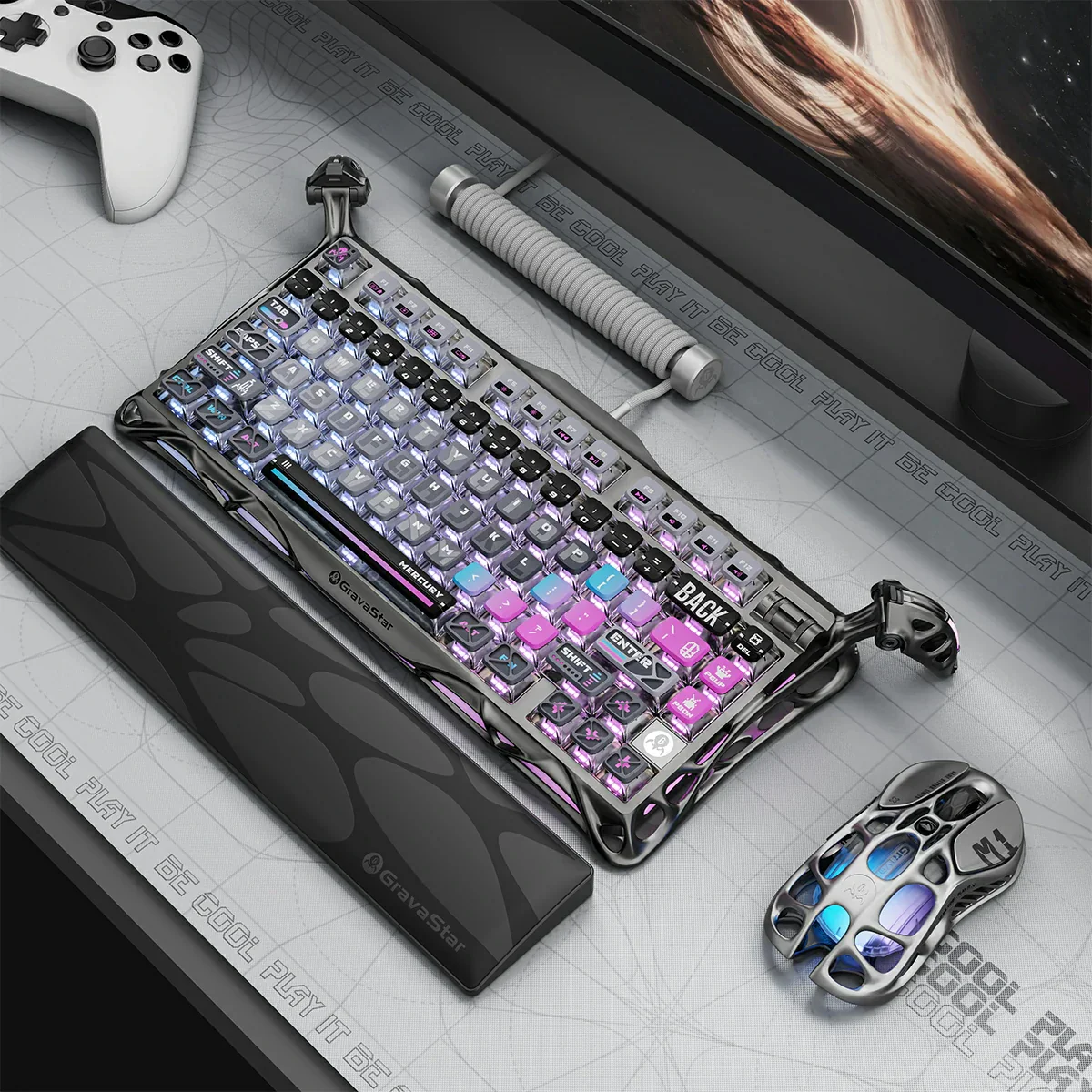 Mercury K1 Pro Mechanisch – Cyberpunk [ISO-DE/ANSI Layout] - Image 9